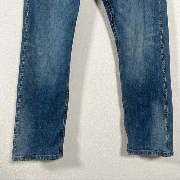 Wrangler Retro Western Jeans Men 33x30 Blue Slim Fit Straight Cowboy Denim - Picture 6 of 8